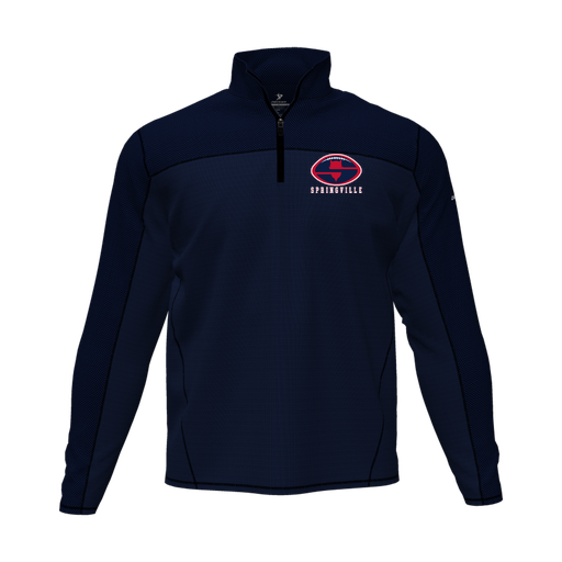 [CUS-DFW-QTRZ-PER-LSL-NVY-AS-LOGO2] Quarter Zip Pullover (Adult S, Navy, Logo 2)