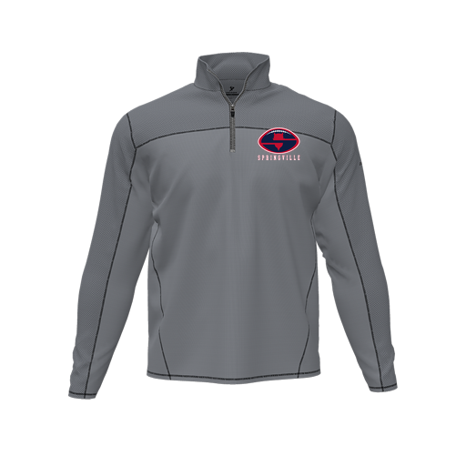 [CUS-DFW-QTRZ-PER-LSL-GRY-AS-LOGO2] Quarter Zip Pullover (Adult S, Gray, Logo 2)
