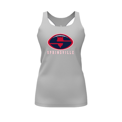 [FT0TRBGY-FYS-LOGO2] Decker Racerback Tank Top (Female Youth S, Gray, Logo 2)