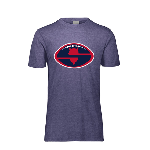 [FTSCUBNV-YS-LOGO1] Decker Youth Tri-Blend T-Shirt - Short Sleeve (Youth S, Navy, Logo 1)