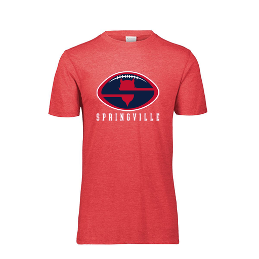 [FTSCUBRD-YS-LOGO2] Decker Youth Tri-Blend T-Shirt - Short Sleeve (Youth S, Red, Logo 2)