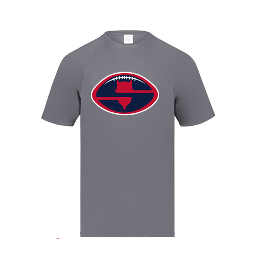 [2791.059.S-LOGO1] Youth Smooth Sport T-Shirt (Youth S, Gray, Logo 1)