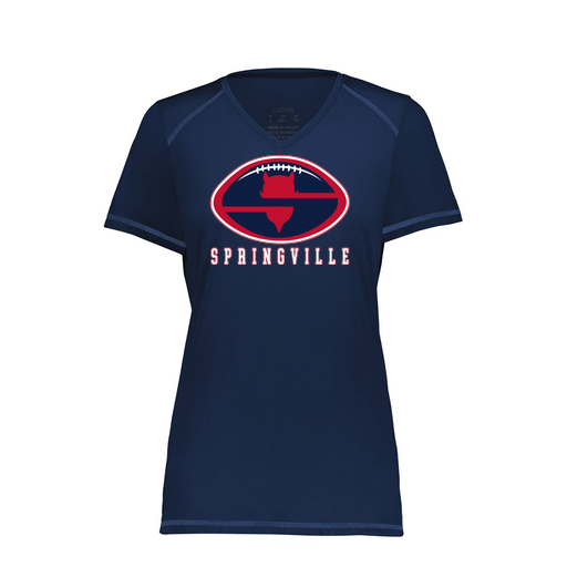 [6844.065.XS-LOGO2] Women's SoftTouch Short Sleeve (Female Adult XS, Navy, Logo 2)