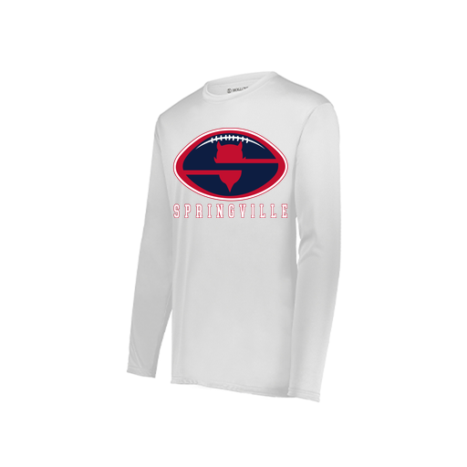 [222822.005.XS-LOGO2] Men's LS Smooth Sport Shirt (Adult XS, White, Logo 2)