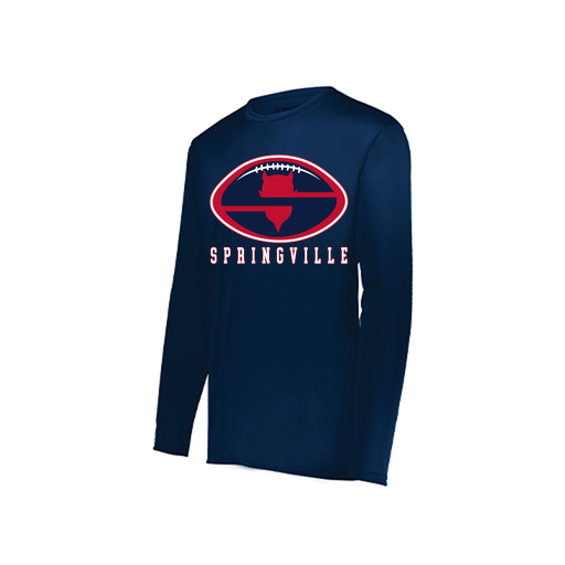 [222822.065.XS-LOGO2] Men's LS Smooth Sport Shirt (Adult XS, Navy, Logo 2)