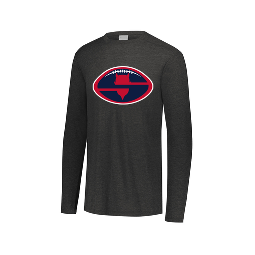 [FTLCUBBK-AXS-LOGO1] Decker Men's Tri-Blend T-Shirt - Long Sleeve (Adult XS, Black, Logo 1)