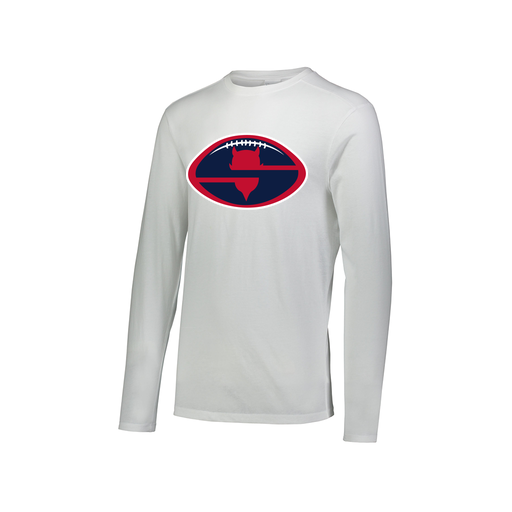 [FTLCUBWH-AXS-LOGO1] Decker Men's Tri-Blend T-Shirt - Long Sleeve (Adult XS, White, Logo 1)