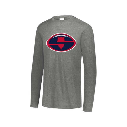 [FTLCUBGY-AXS-LOGO1] Decker Men's Tri-Blend T-Shirt - Long Sleeve (Adult XS, Gray, Logo 1)