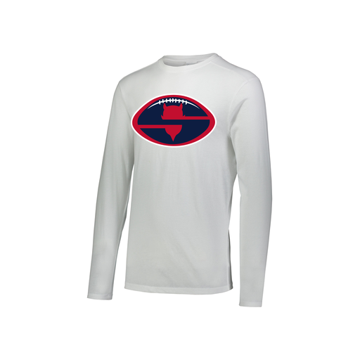 [FTLCUBWH-YS-LOGO1] Decker Youth Tri-Blend T-Shirt - Long Sleeve (Youth S, White, Logo 1)