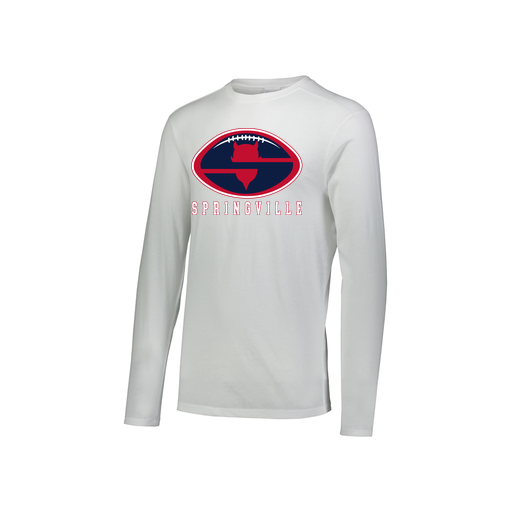 [FTLCUBWH-YS-LOGO2] Decker Youth Tri-Blend T-Shirt - Long Sleeve (Youth S, White, Logo 2)