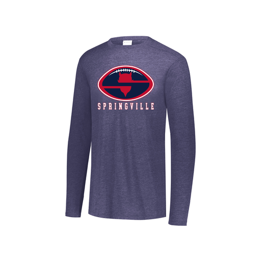 [FTLCUBNV-YS-LOGO2] Decker Youth Tri-Blend T-Shirt - Long Sleeve (Youth S, Navy, Logo 2)