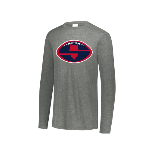 [FTLCUBGY-YS-LOGO1] Decker Youth Tri-Blend T-Shirt - Long Sleeve (Youth S, Gray, Logo 1)