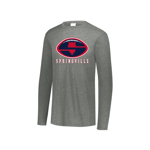 [FTLCUBGY-YS-LOGO2] Decker Youth Tri-Blend T-Shirt - Long Sleeve (Youth S, Gray, Logo 2)