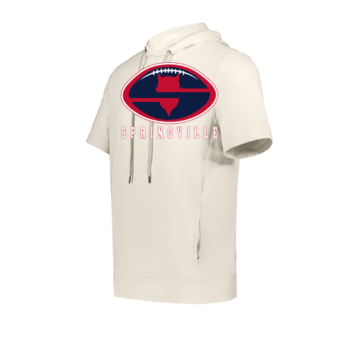 [222605-WHT-YS-LOGO2] YOUTH VENTURA SOFT KNIT SHORT SLEEVE HOODIE (Youth S, White, Logo 2)